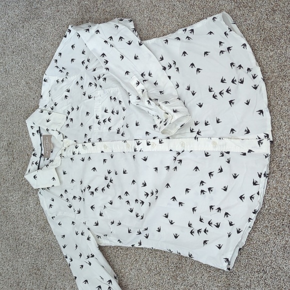 Banana Republic soft wash cotton, bird print, sm - Picture 6 of 6